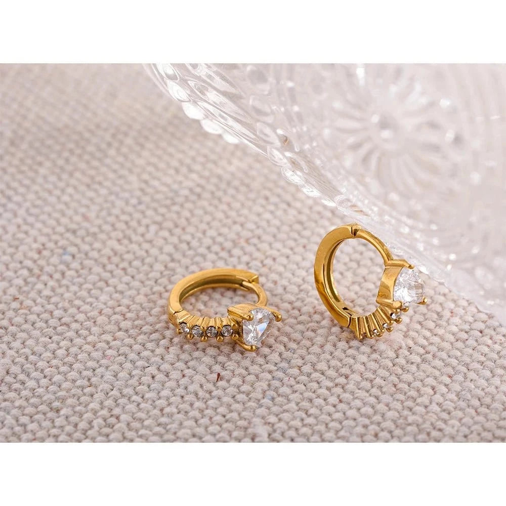 Gold Huggie hoop earrings