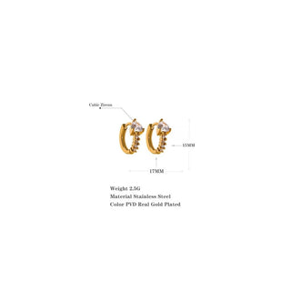 Gold Huggie hoop earrings