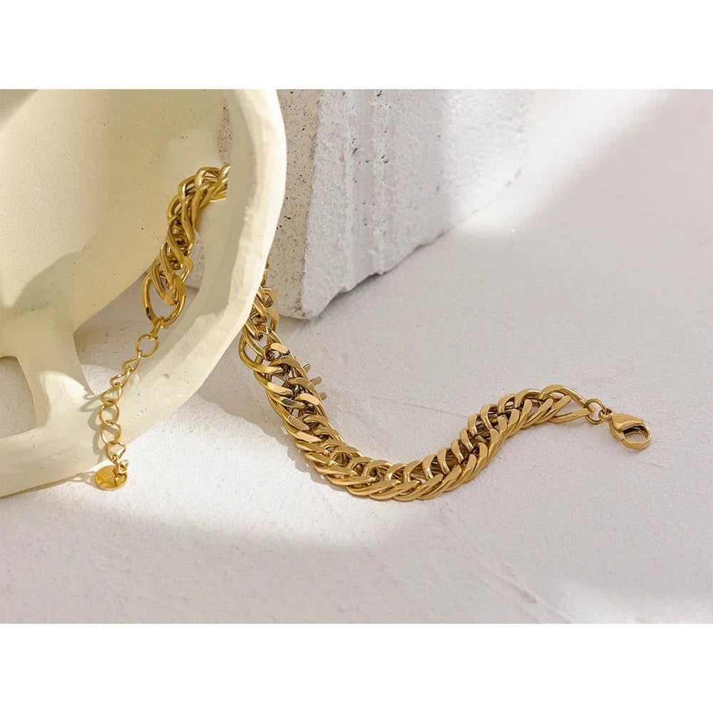 Gold Link Chain Bracelet