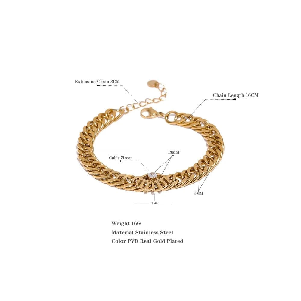 Gold Link Chain Bracelet