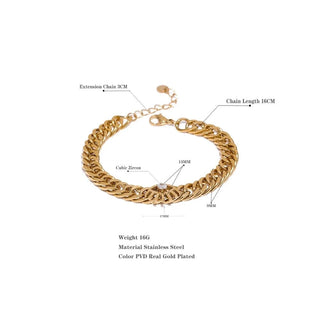 Gold Link Chain Bracelet - Mabel Love Co - Gold bracelet