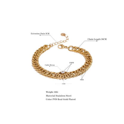 Gold Link Chain Bracelet