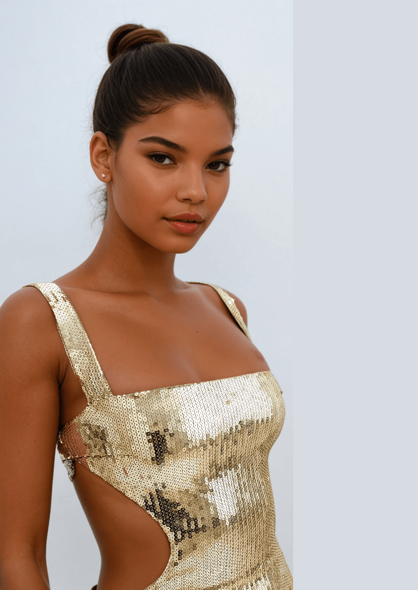 Gold Maxi Dress Stunning Sequined Gown | Mabel Love Co. Gold / L Gold Maxi Dress Stunning Sequined Gown | Mabel Love Co. Gold / L