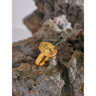 Gold Moon Eye Ring - Mabel Love Co - Gold Rings