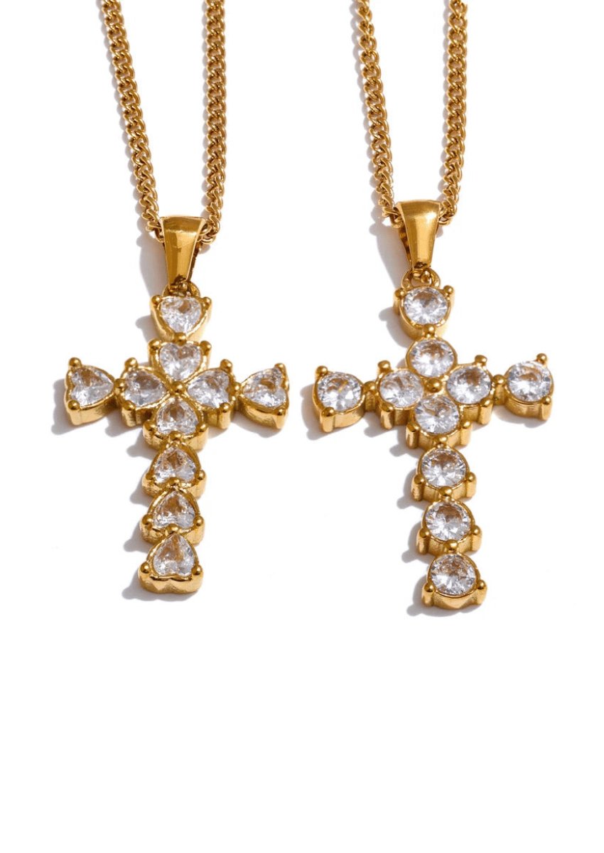 Gold Plated Cross Pendant Necklace