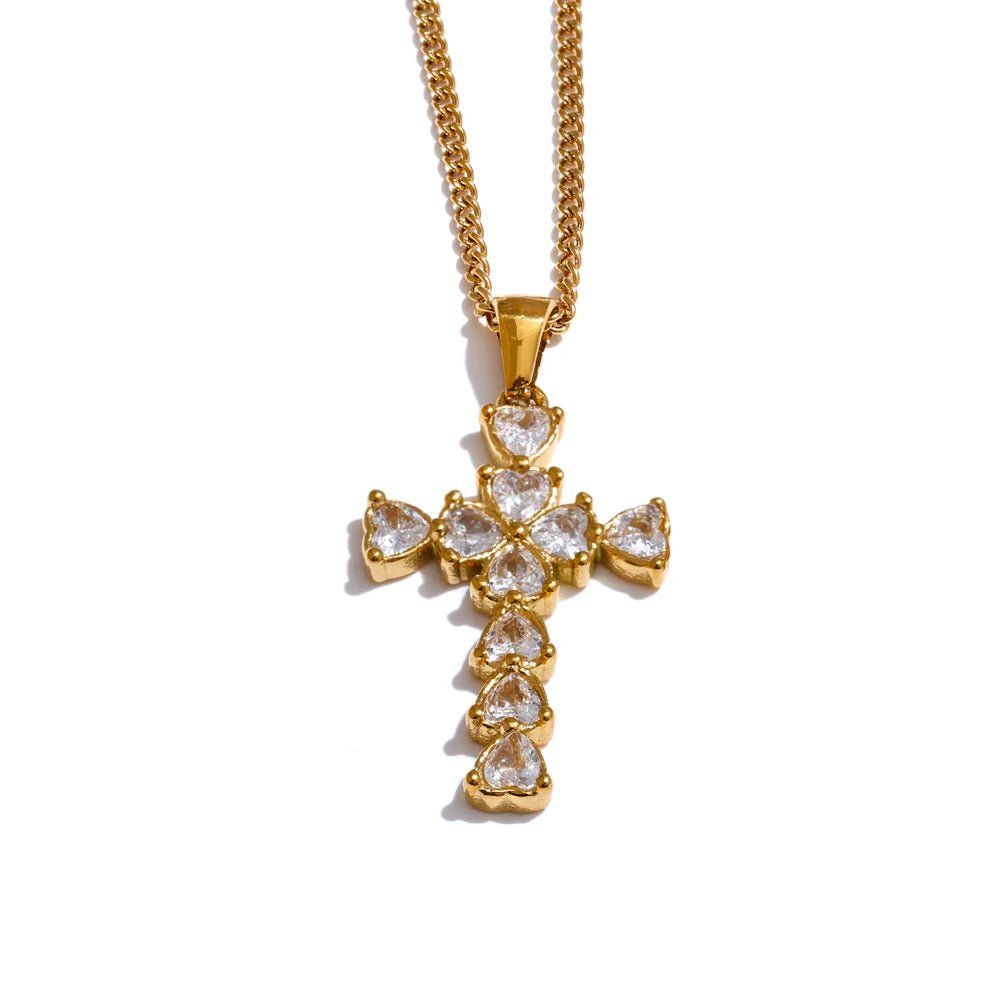 Gold Plated Cross Pendant Necklace