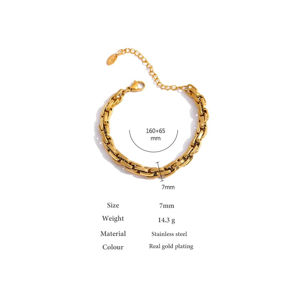 Gold Rolo Chain Bracelet