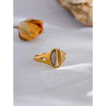 Gold Shell Ring