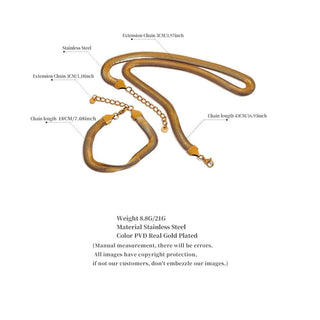 Gold Snake Chain Bracelet - Mabel Love Co - Bracelets