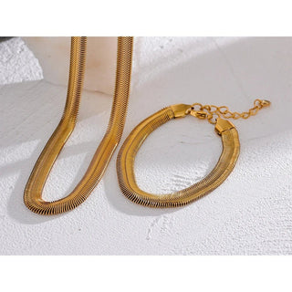 Gold Snake Chain Bracelet - Mabel Love Co - Bracelets