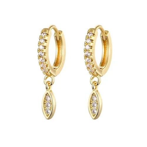 Gold Water Drop Earrings