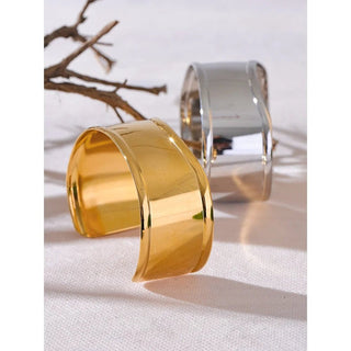 Gold Wide Cuff - Mabel Love Co - Bracelets