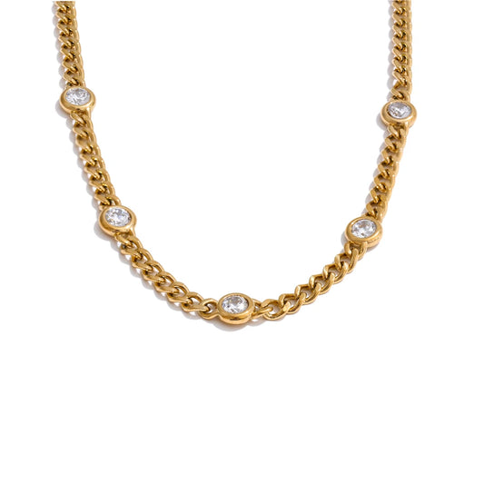 gold station necklace
