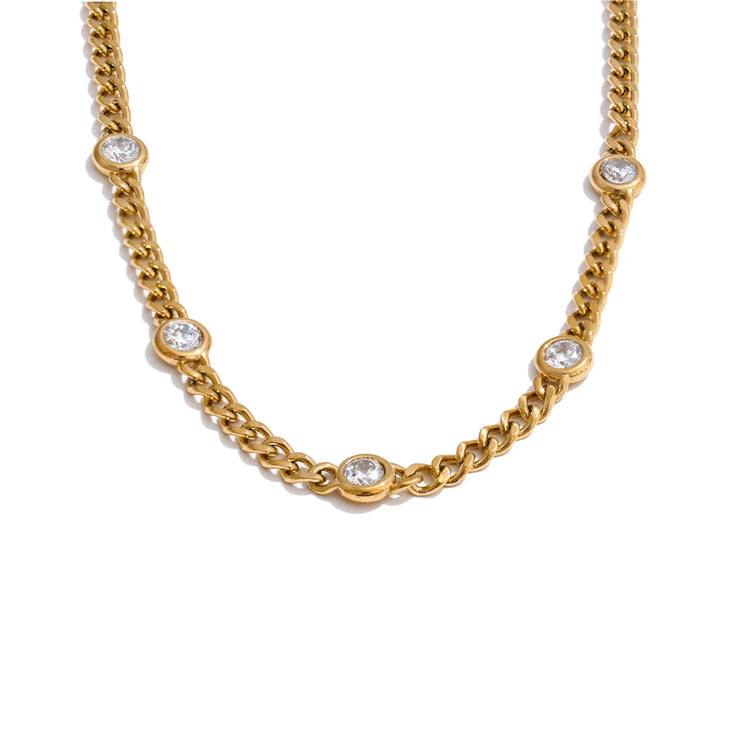 gold station necklace