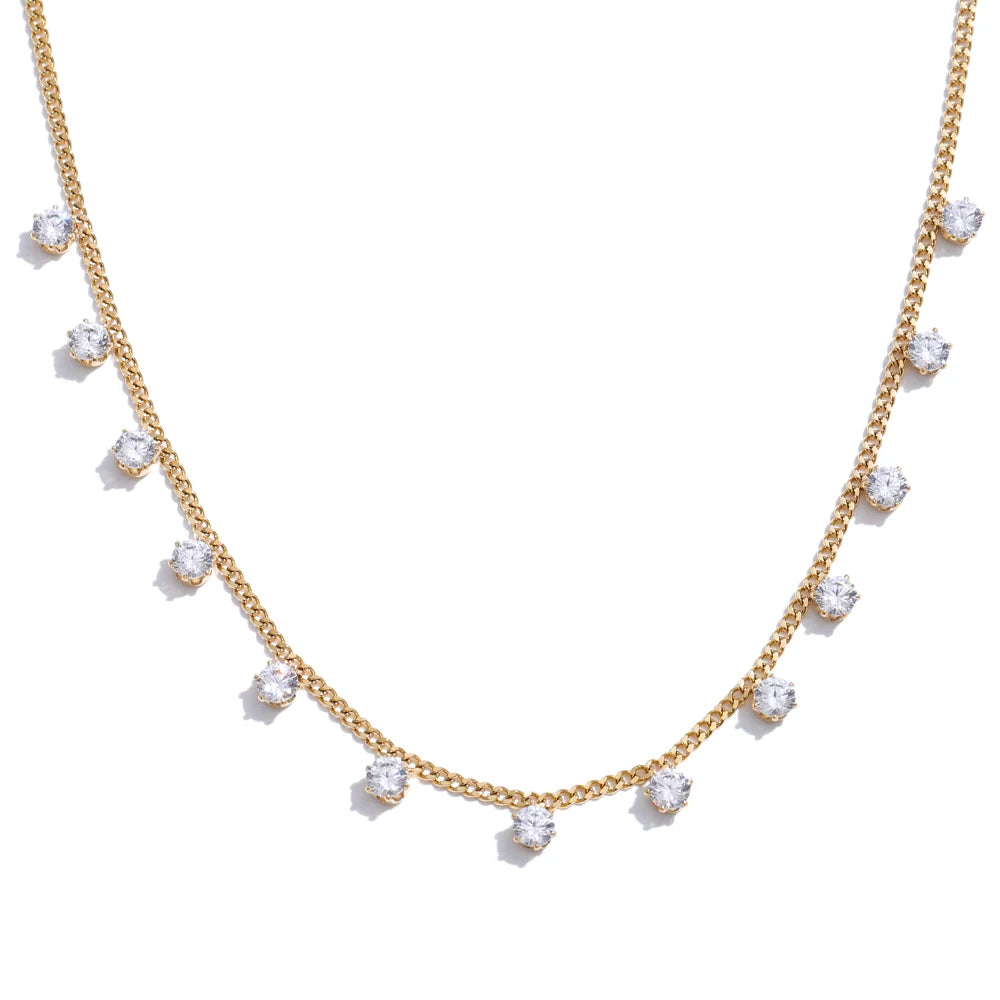 gold tennis necklace