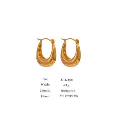 Golden Tides Hoop Earrings - Size Details