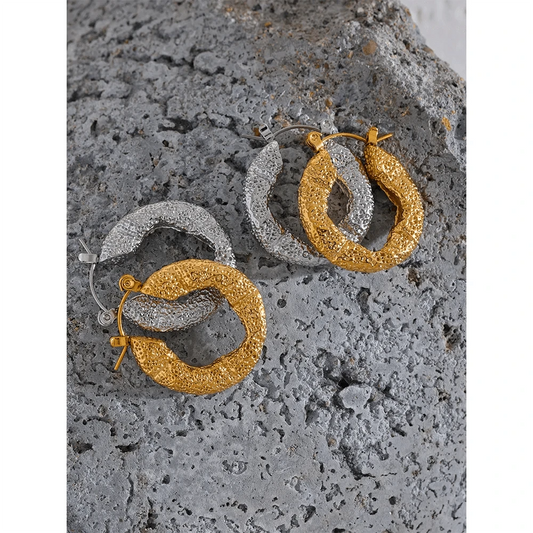 Grain Hoop Earrings
