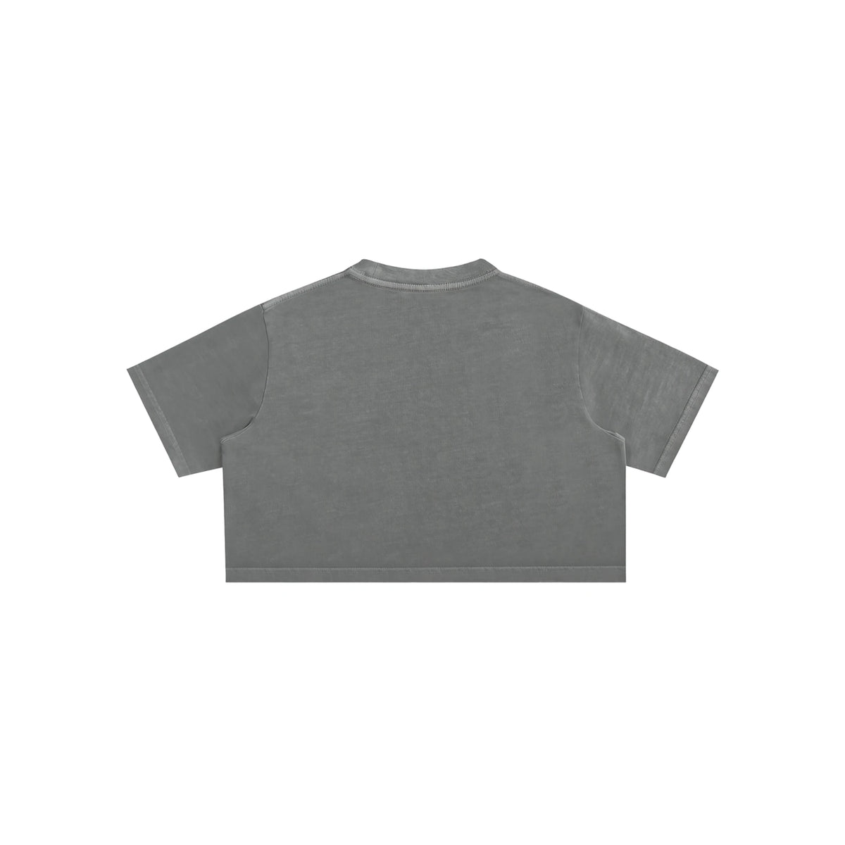 art is you Crop Top — Medium Gray ghost back