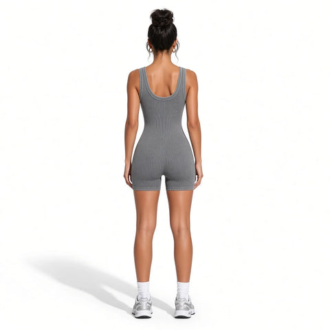Ribbed Romper — back