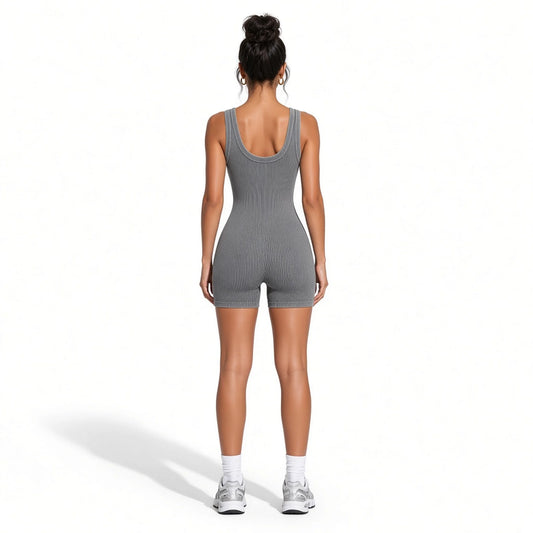 Ribbed Romper — back