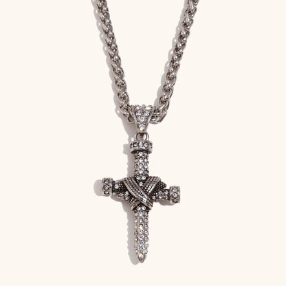 Guardian's Glory Cross Necklace - Black