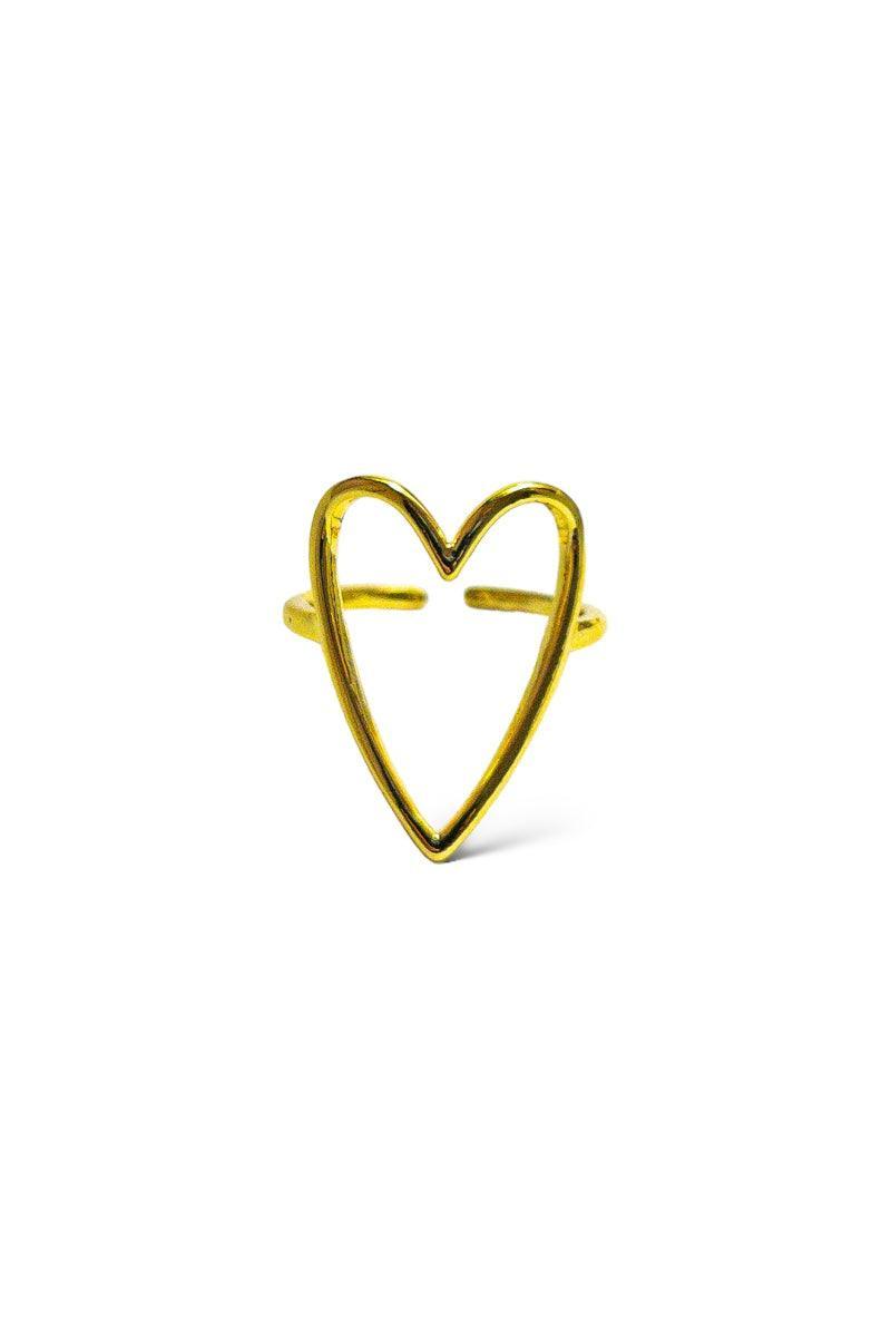 Heart Adjustable Gold Ring