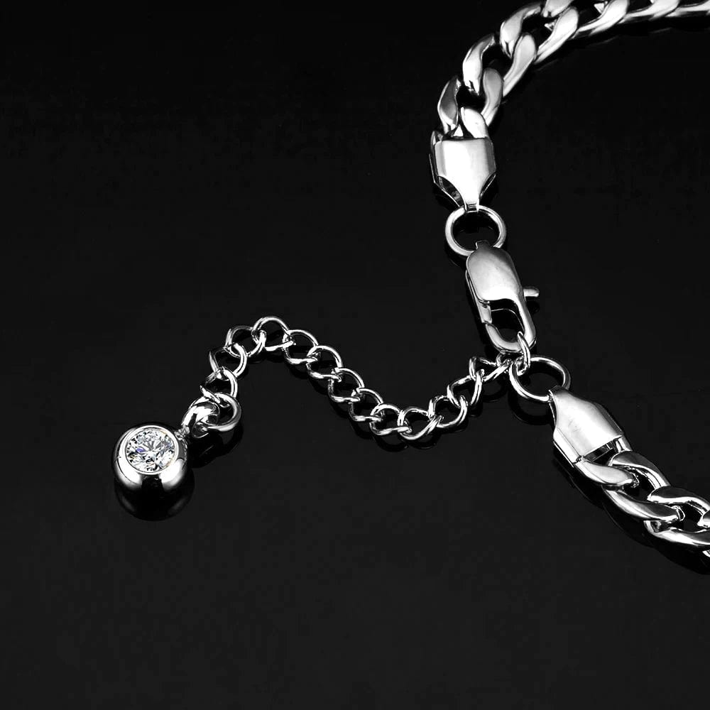 Heart Charm Silver Anklet