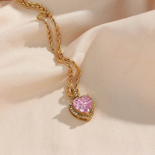 Heart Gemstone Necklaces