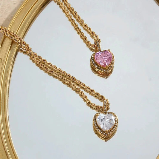 Heart Gemstone Necklaces