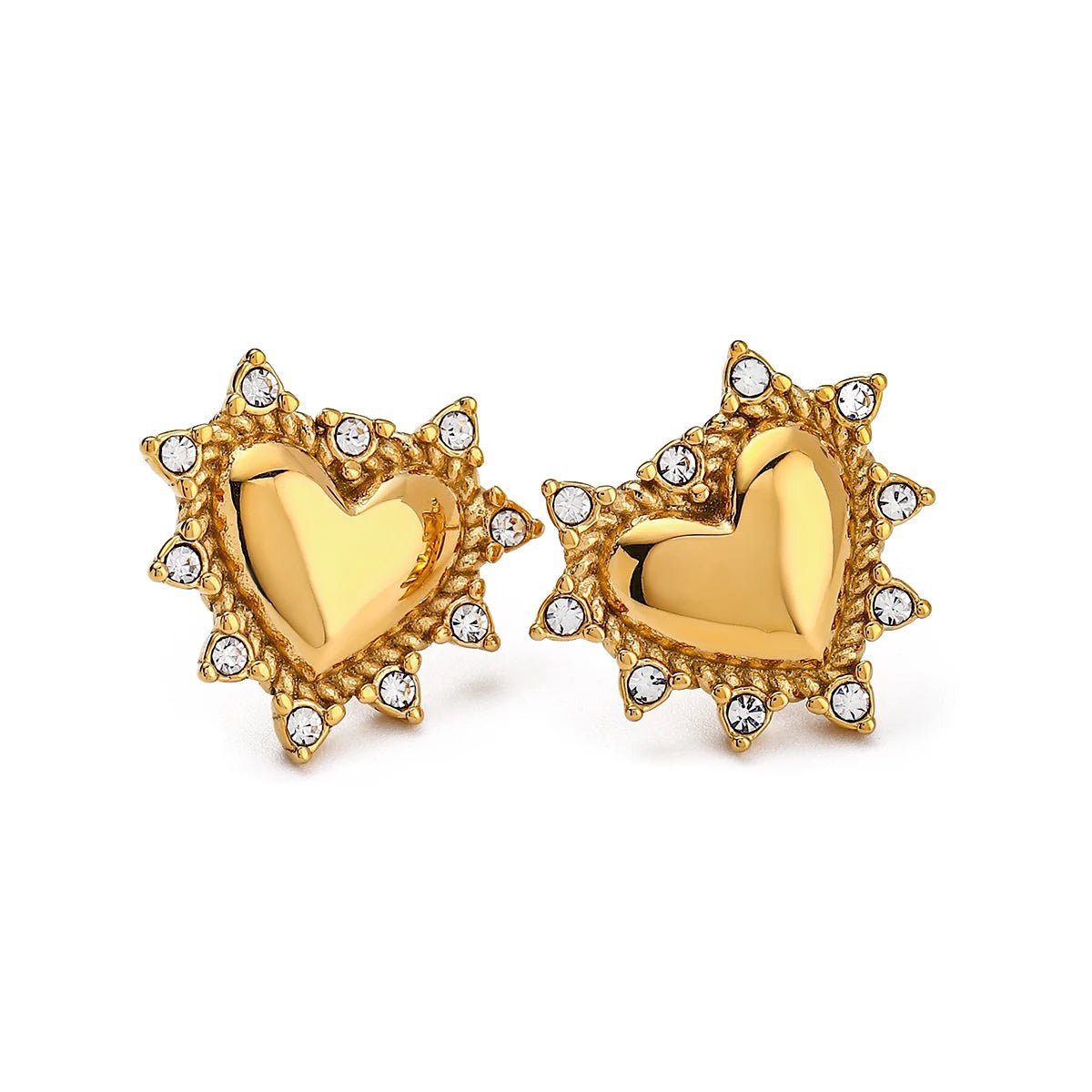 Heart - Shaped Stud Earrings