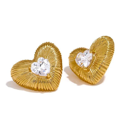 Heart Stud Earrings