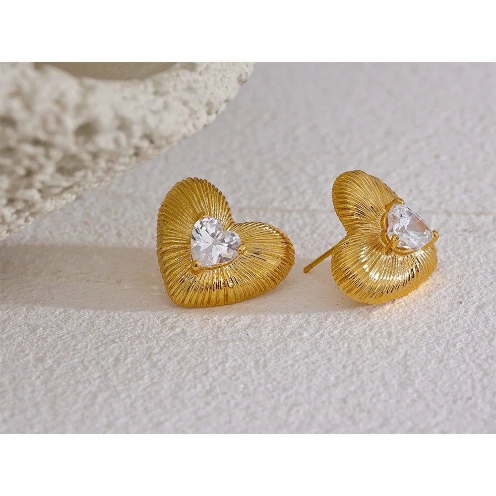 Heart Stud Earrings