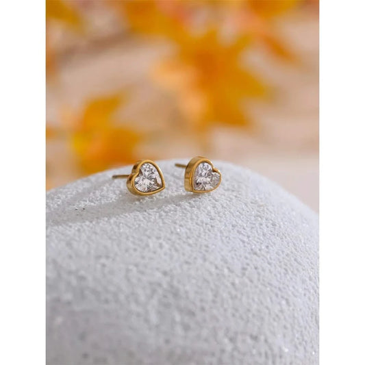 Heart Stud Earrings - Dazzling Love Jewelry