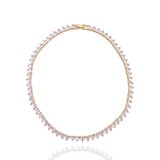 Heart Tennis Necklace