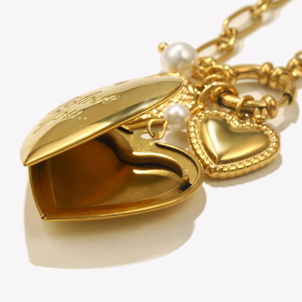 heart locket pendant necklace