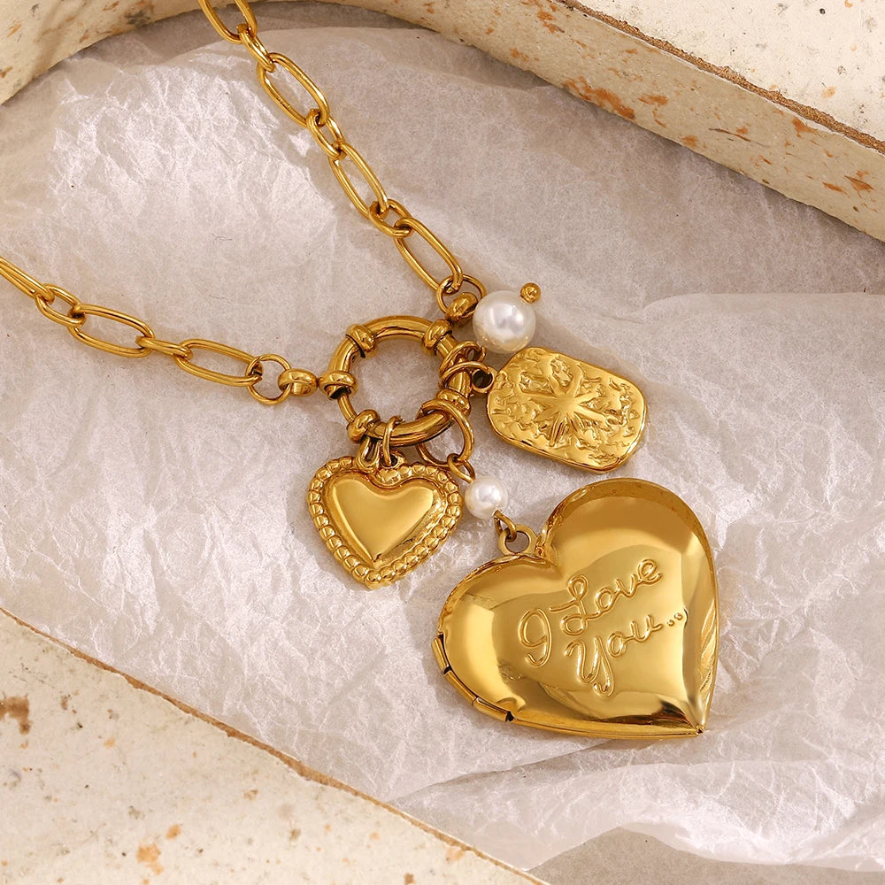 heart locket pendant necklace