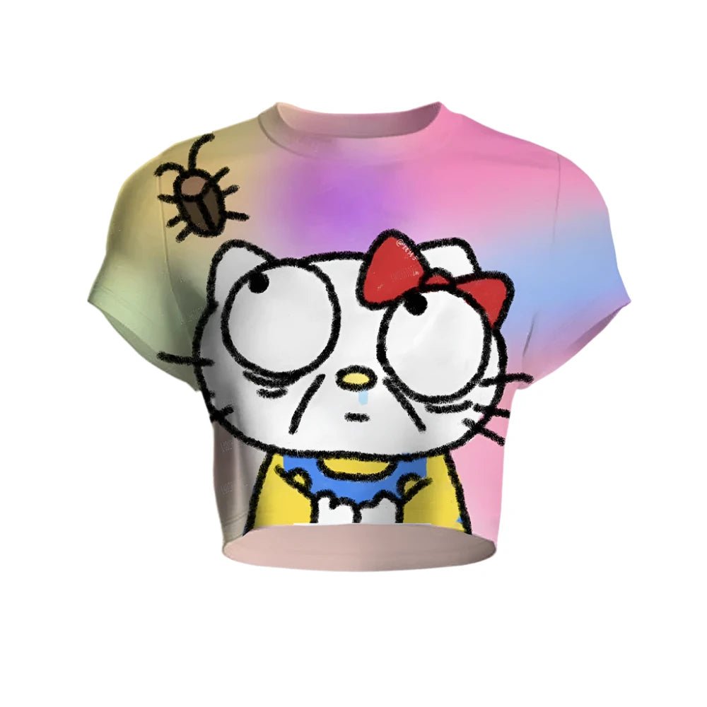 Rainbow - Hello Kitty Crop Top Shirt