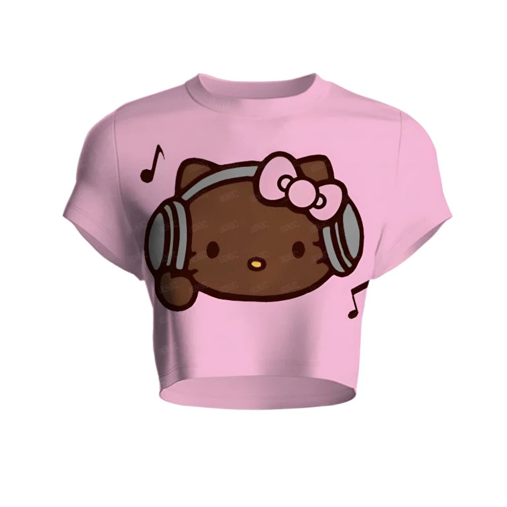 Pink - Hello Kitty Crop Top Shirt