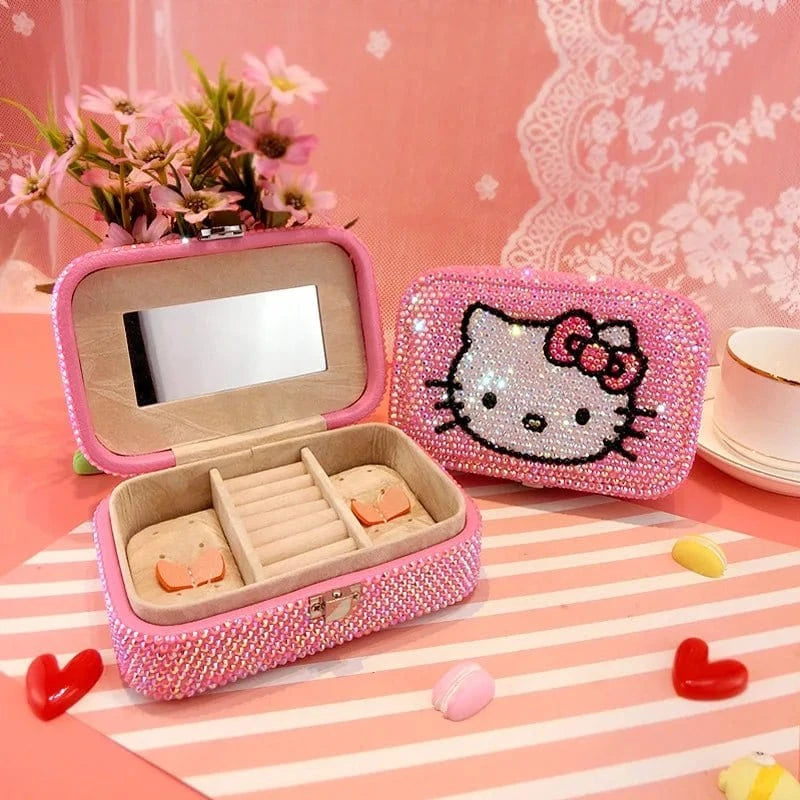 Hello Kitty Rhinestone Jewelry Storage Box