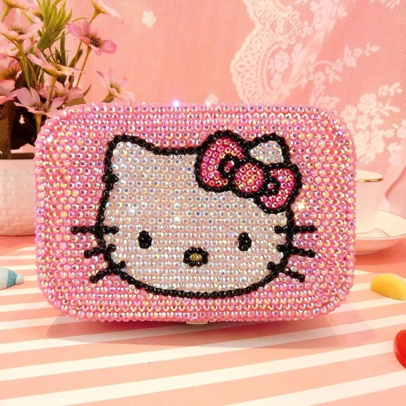 Hello Kitty Rhinestone Jewelry Storage Box