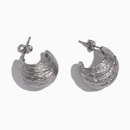 Silver Hemisphere Earrings