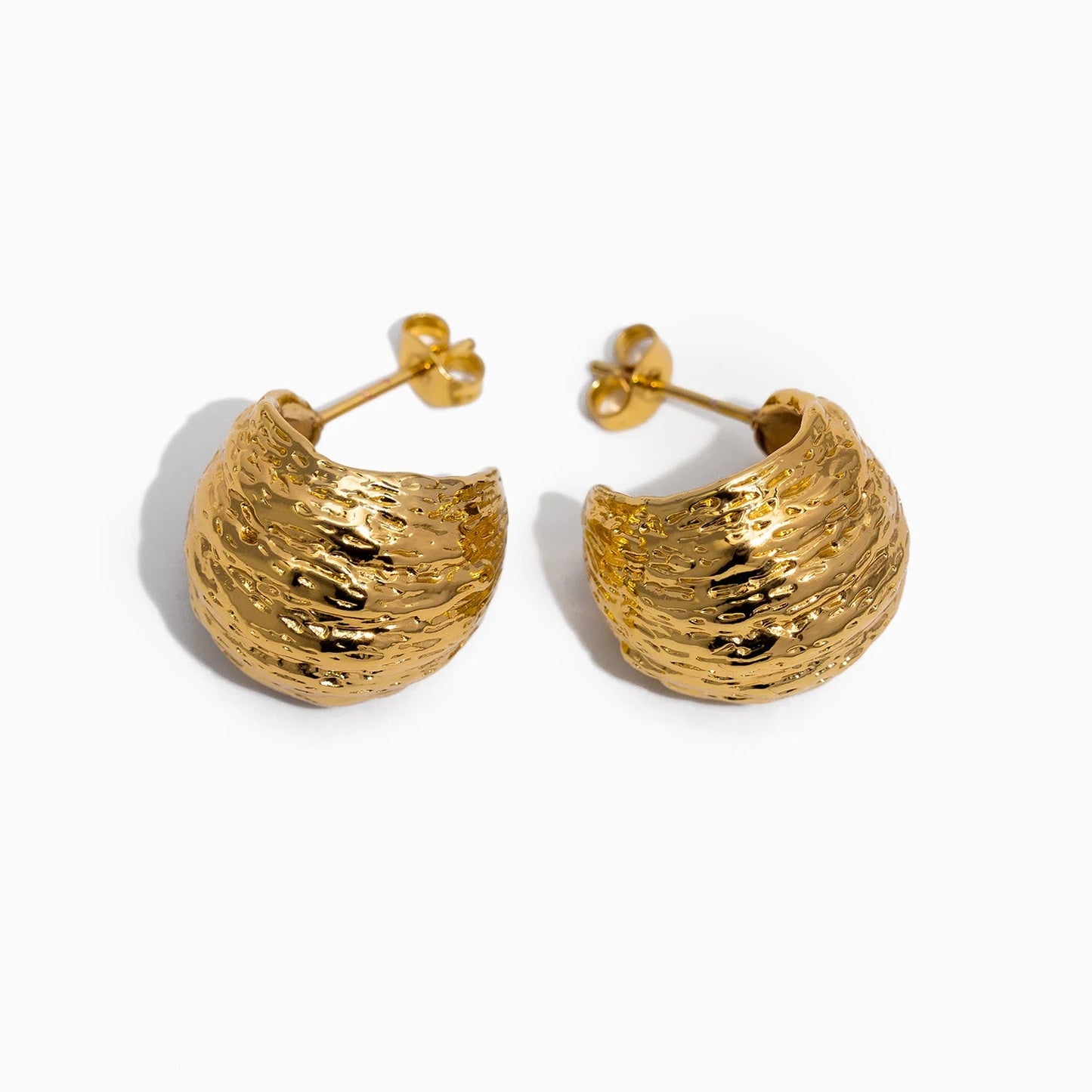 Gold Hemisphere Earrings