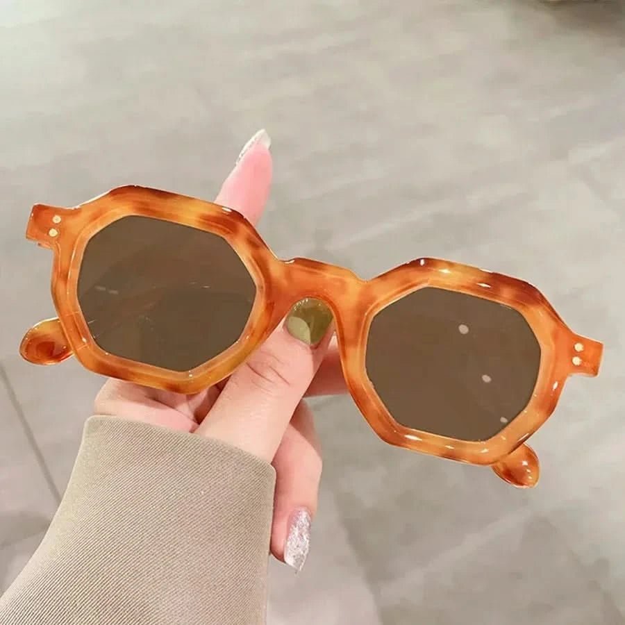 Hexagonal Frame Sunglasses