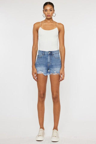 High Rise DENIM SHORTS JEANS