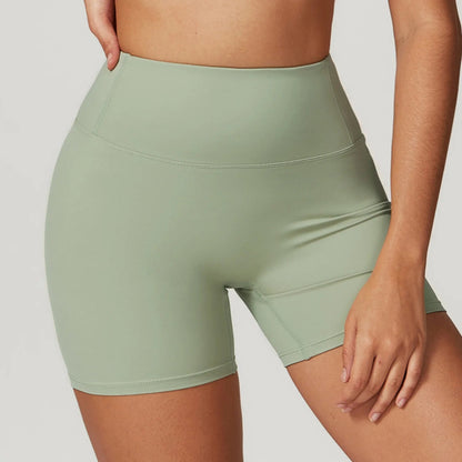 Dusty Green High Waist Buttock Lifting Yoga Shorts