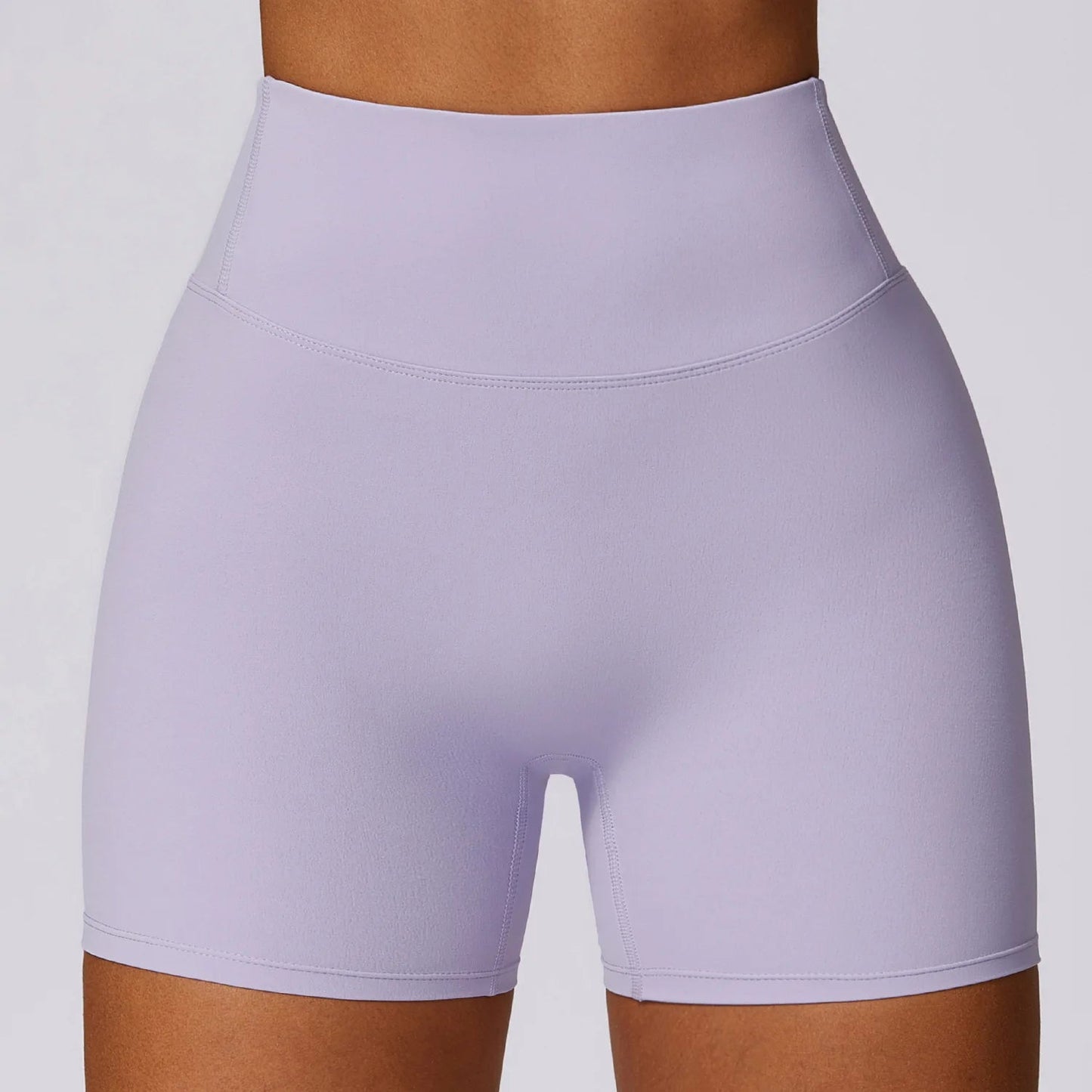 Purple High Waist Buttock Lifting Yoga Shorts