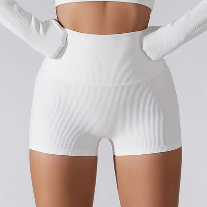 White High - waist Fitness shorts