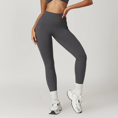 Gray High Waist Yoga Leggings