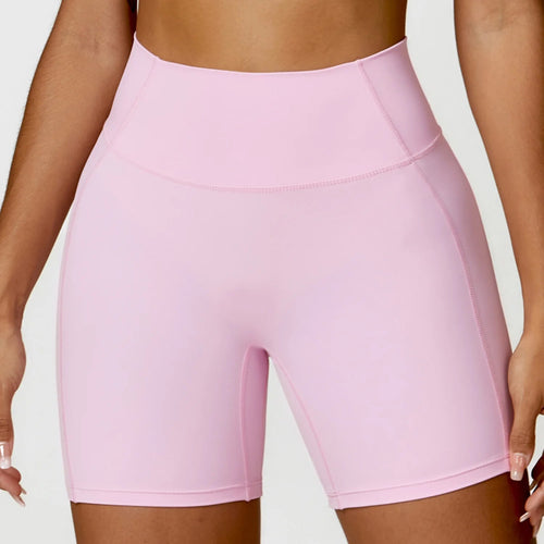 Pink High Waist Yoga Shorts