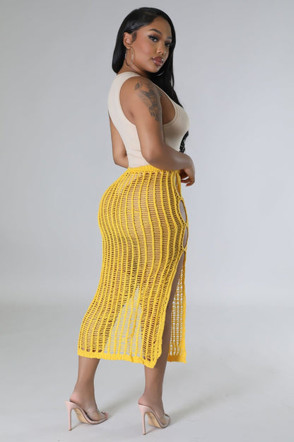 Hollow Out See Through skirt